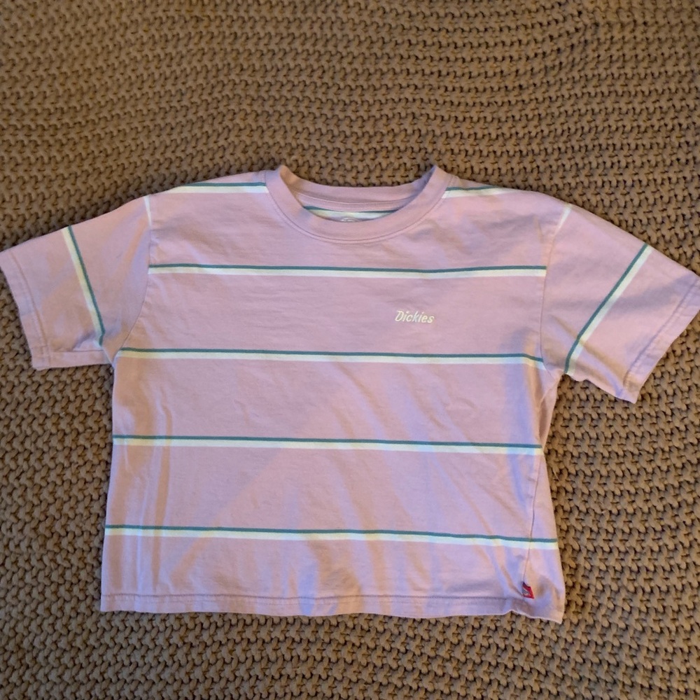 Dickies Lavender Striped Crop Top